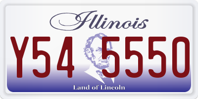 IL license plate Y545550
