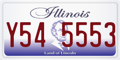 IL license plate Y545553
