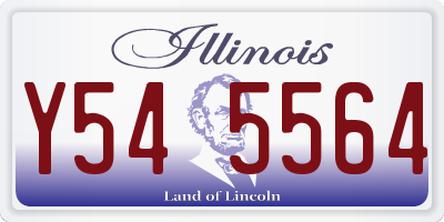 IL license plate Y545564