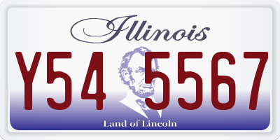 IL license plate Y545567