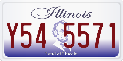 IL license plate Y545571