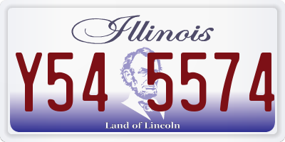 IL license plate Y545574