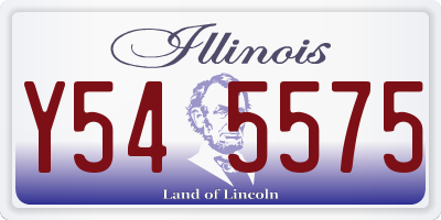 IL license plate Y545575