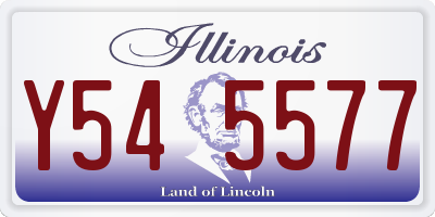 IL license plate Y545577