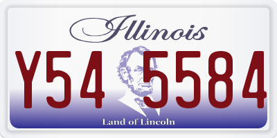 IL license plate Y545584