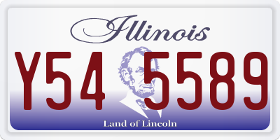 IL license plate Y545589
