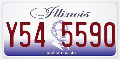 IL license plate Y545590