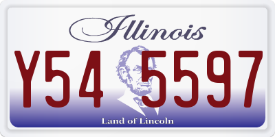 IL license plate Y545597