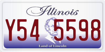 IL license plate Y545598