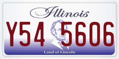 IL license plate Y545606
