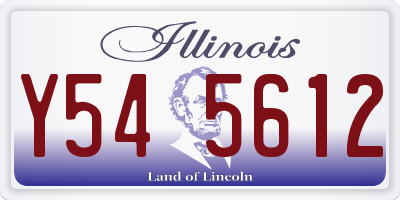 IL license plate Y545612