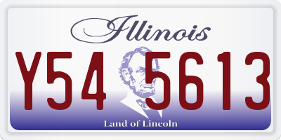 IL license plate Y545613