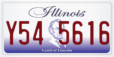 IL license plate Y545616