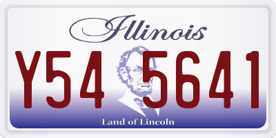 IL license plate Y545641