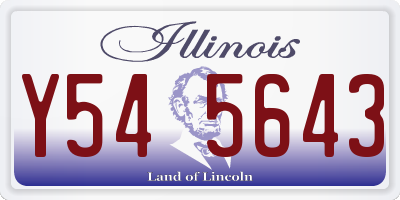 IL license plate Y545643