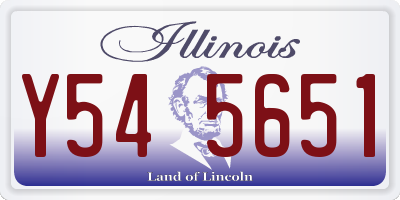 IL license plate Y545651