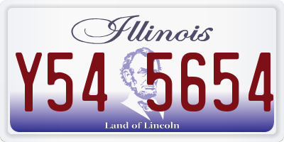 IL license plate Y545654