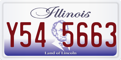 IL license plate Y545663
