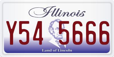 IL license plate Y545666