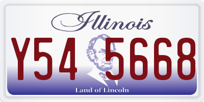 IL license plate Y545668