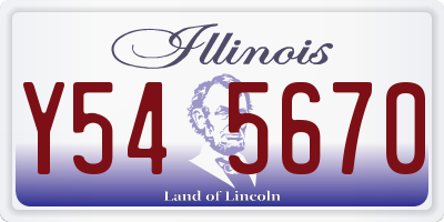 IL license plate Y545670