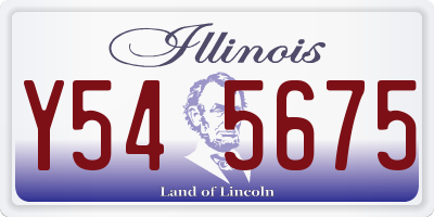 IL license plate Y545675