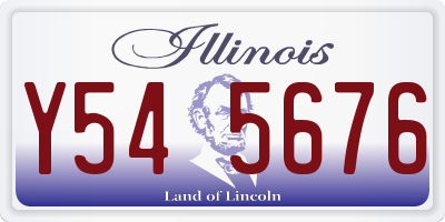IL license plate Y545676