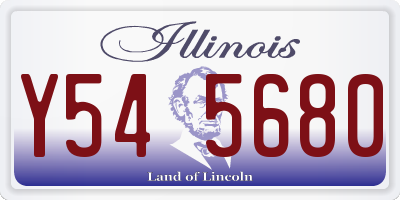 IL license plate Y545680
