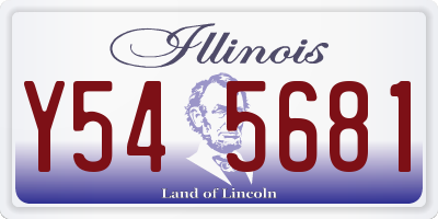 IL license plate Y545681