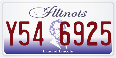 IL license plate Y546925