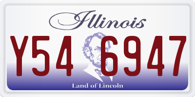 IL license plate Y546947