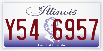 IL license plate Y546957