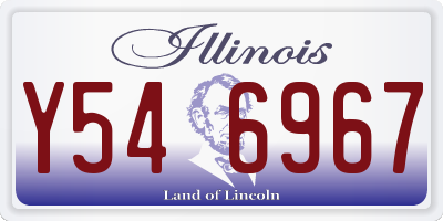 IL license plate Y546967