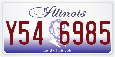 IL license plate Y546985