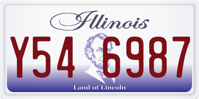 IL license plate Y546987