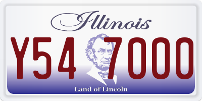 IL license plate Y547000