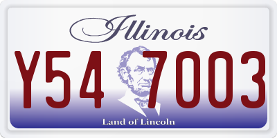 IL license plate Y547003