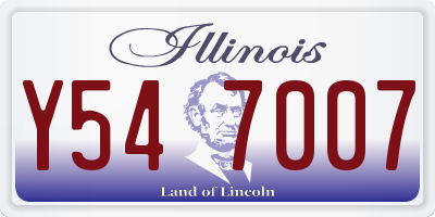 IL license plate Y547007