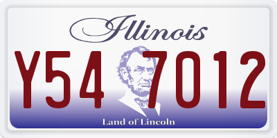 IL license plate Y547012