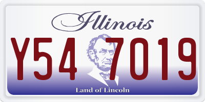 IL license plate Y547019
