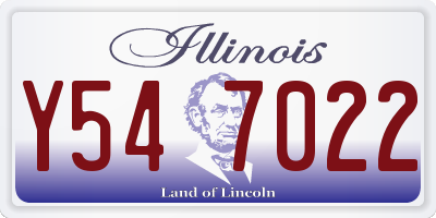 IL license plate Y547022