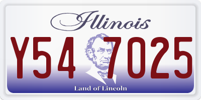 IL license plate Y547025