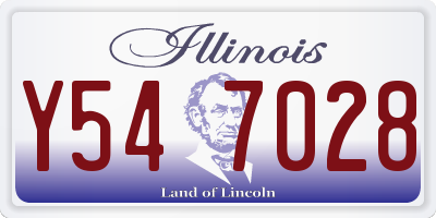IL license plate Y547028