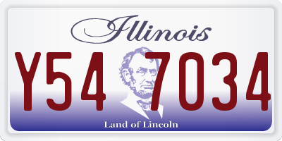 IL license plate Y547034