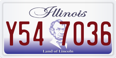 IL license plate Y547036