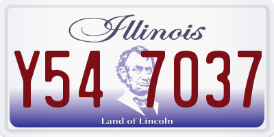 IL license plate Y547037