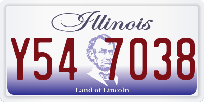 IL license plate Y547038