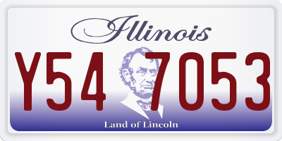 IL license plate Y547053
