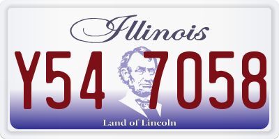 IL license plate Y547058