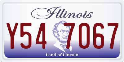 IL license plate Y547067